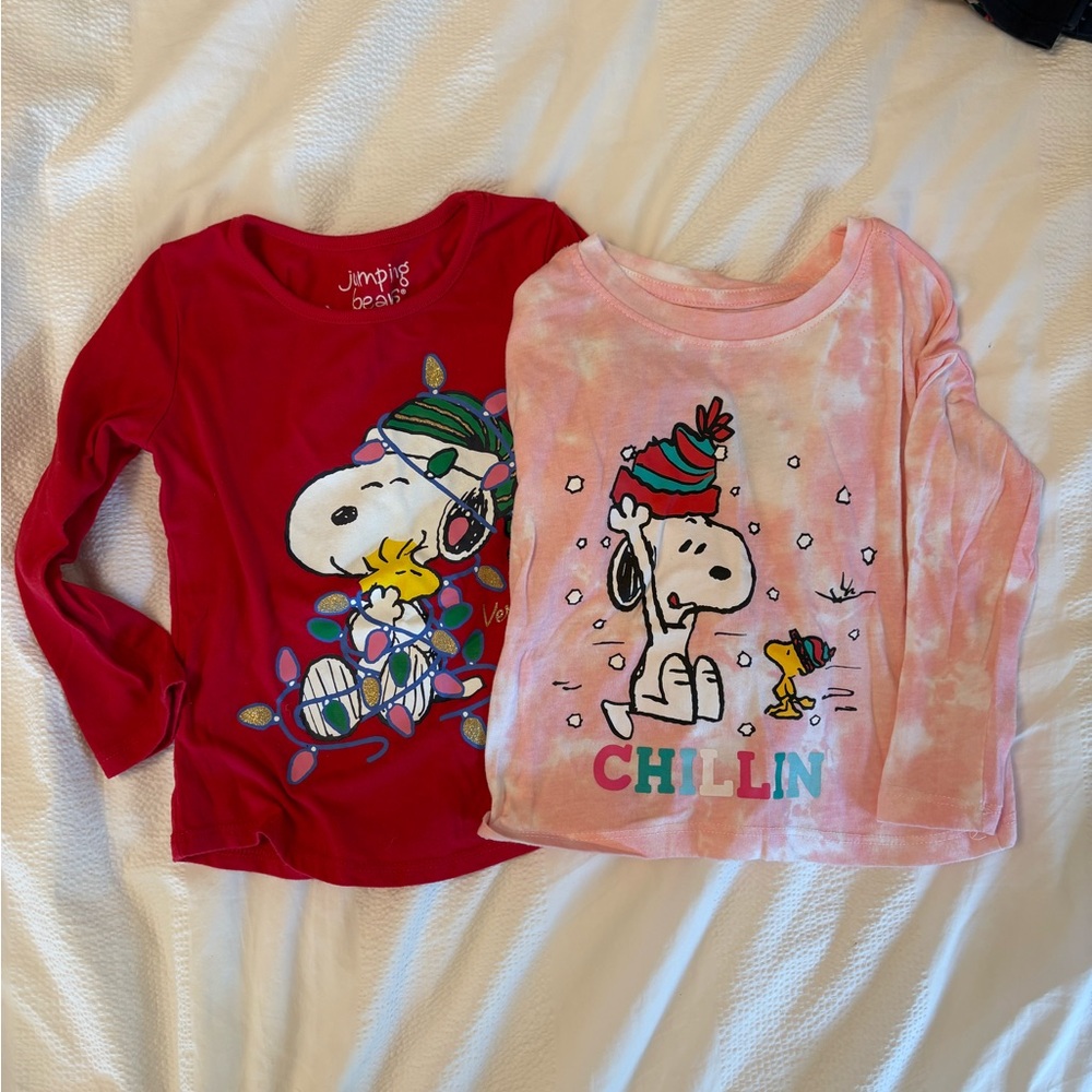 Two Kids' Snoopy Long-Sleeve Top - Christmas / Holiday